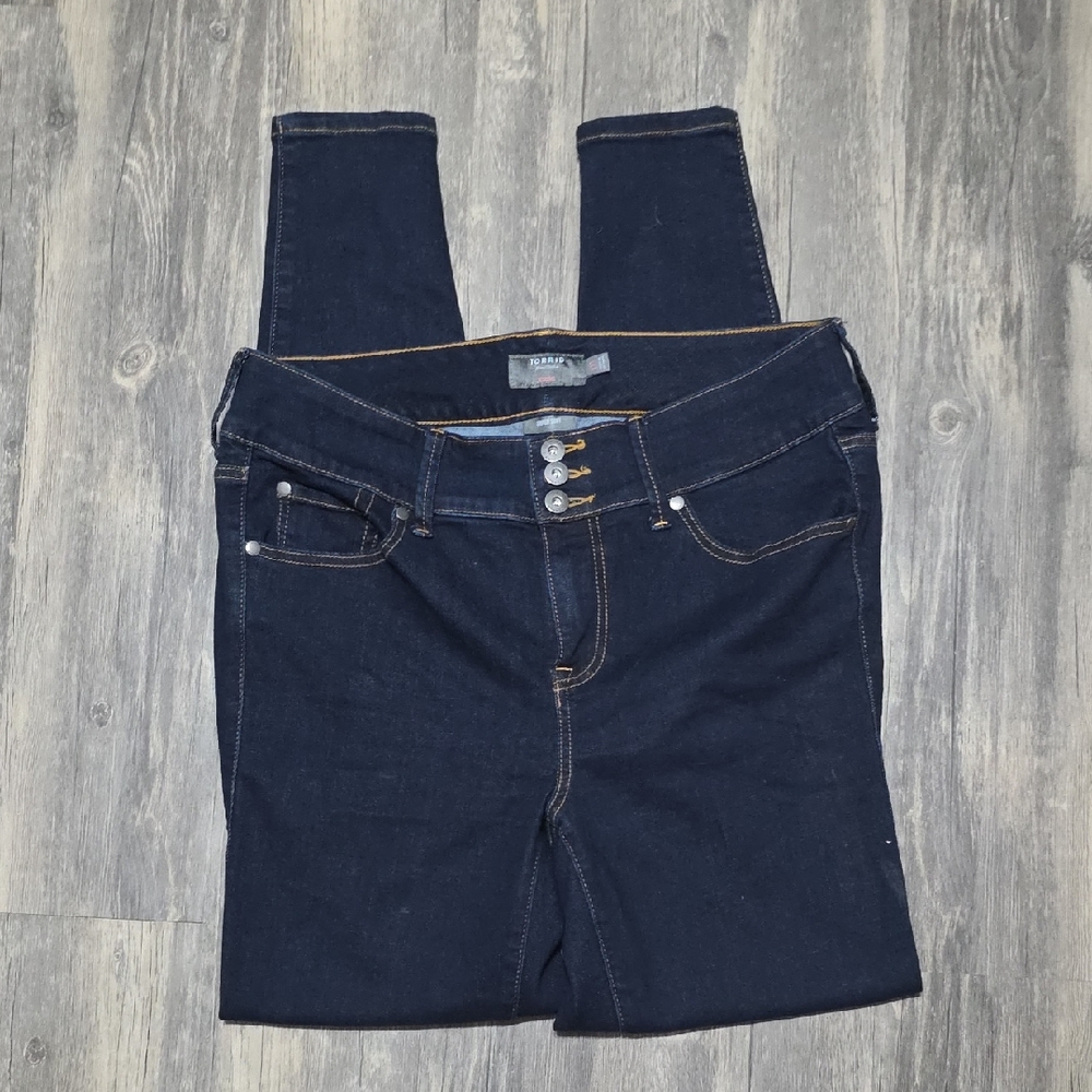 Like New torrid Dark Indigo High-Rise Skinny Jeans Size 12L